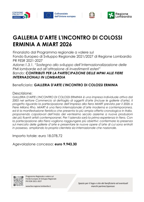 GALLERIA D'ARTE L'INCONTRO A MIART 2026 cover